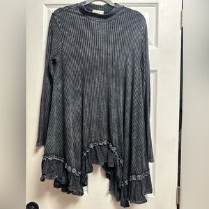 Altar’d State Ribbed Mock Neck Long Sleeve Tunic Dress Size Large